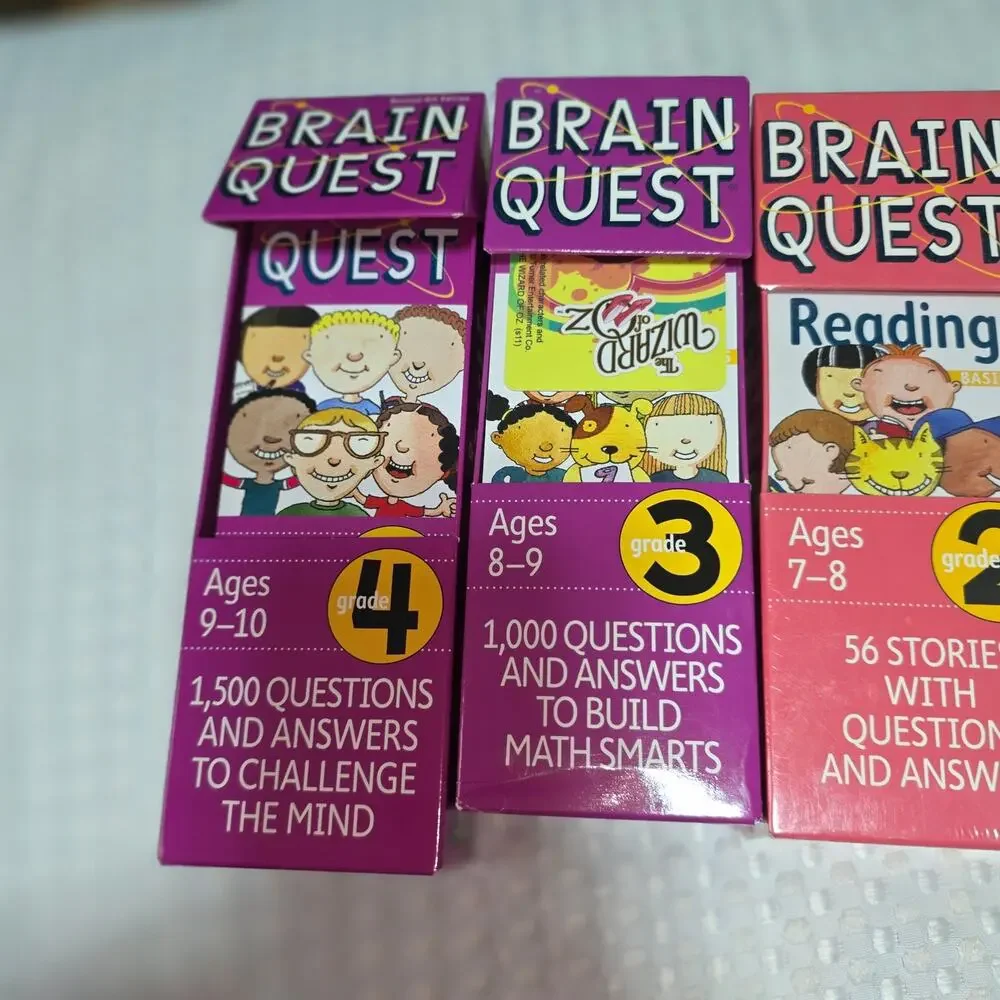 BRAIN QUEST 6 BOXES OF TEACHING CARDS FUN  QUESTION ANSWERS